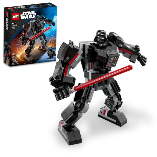 LEGO Darth Vader Mech 75368 with opening cockpit for immersive play and display.