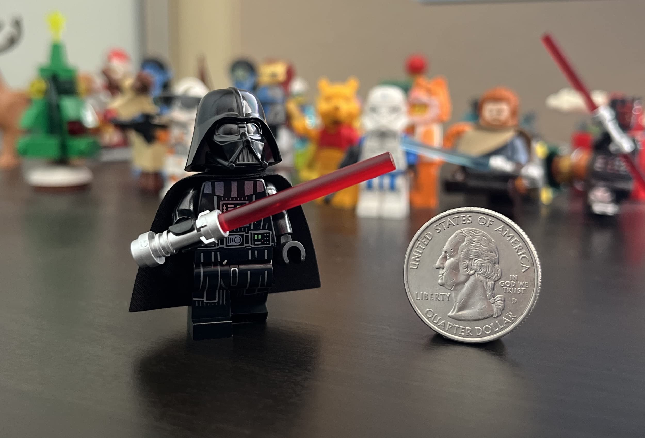 Darth Vader with Minifigureland tile to enhance display