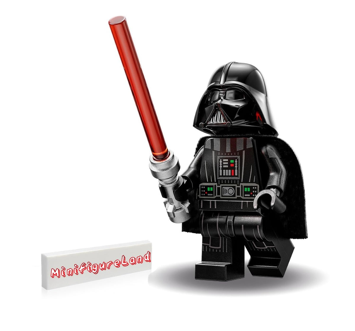 Darth Vader minifigure with red lightsaber for imaginative play