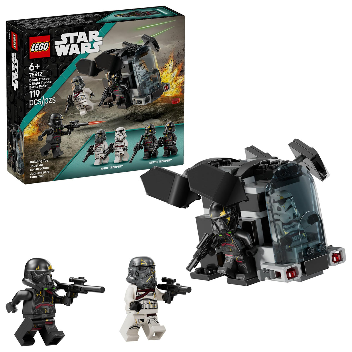 LEGO Star Wars Death Trooper and Night Trooper battle pack dropship for imaginative missions