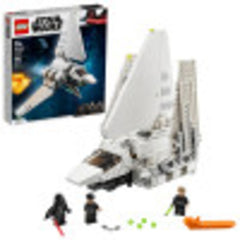 LEGO Star Wars Imperial Shuttle cockpit view shows opening cockpit for minifigures