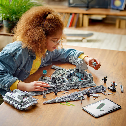 LEGO Star Wars Imperial Star Destroyer interior shows bridge and command room details