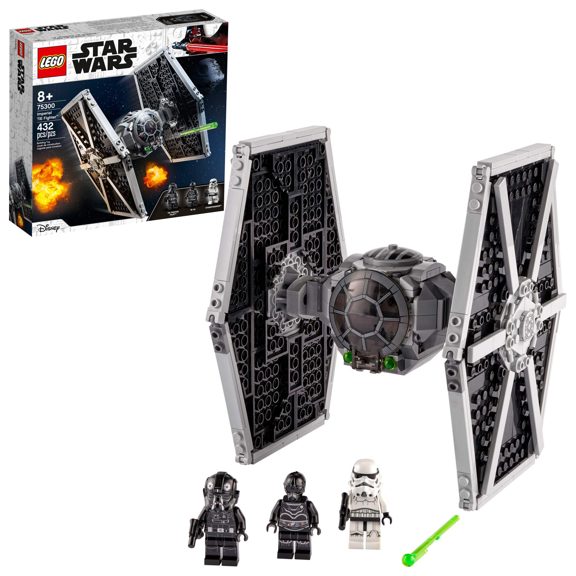 LEGO Star Wars Imperial TIE Fighter cockpit view for immersive building play.