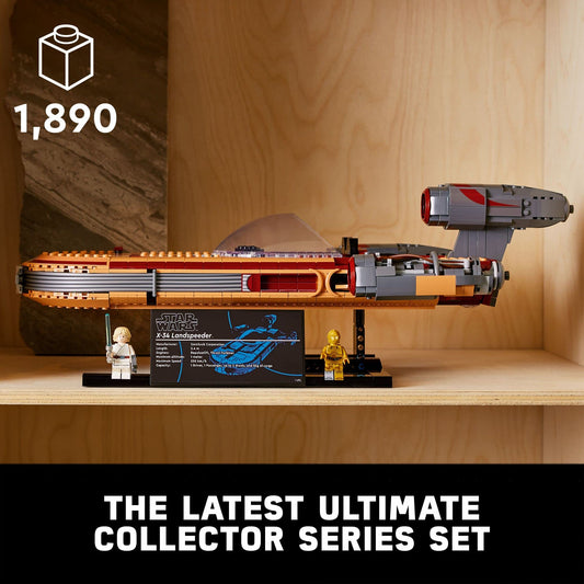 LEGO Star Wars Landspeeder turbine engine detail for authentic look on display