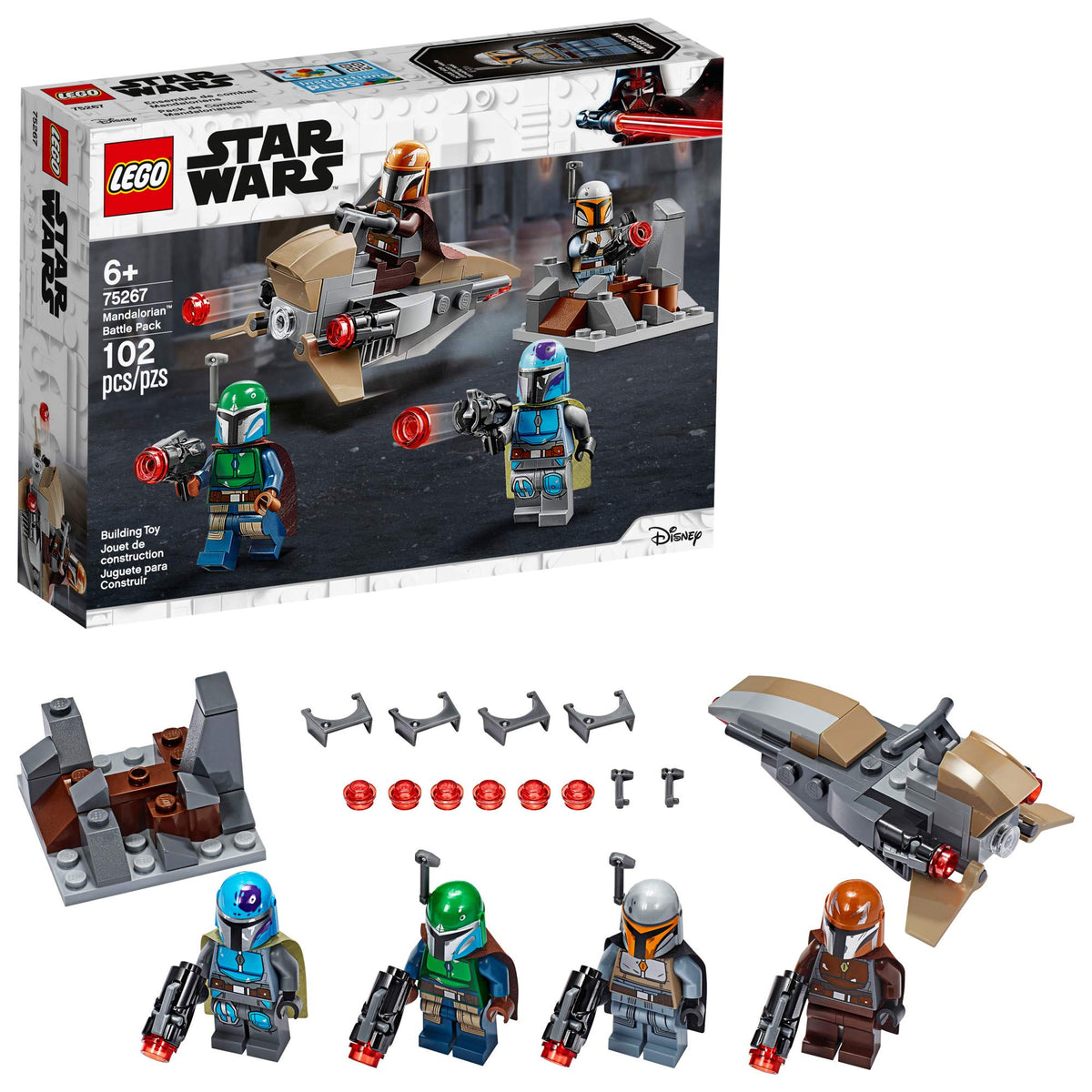 LEGO Star Wars Mandalorian Battle Pack figures ready for imaginative battles.