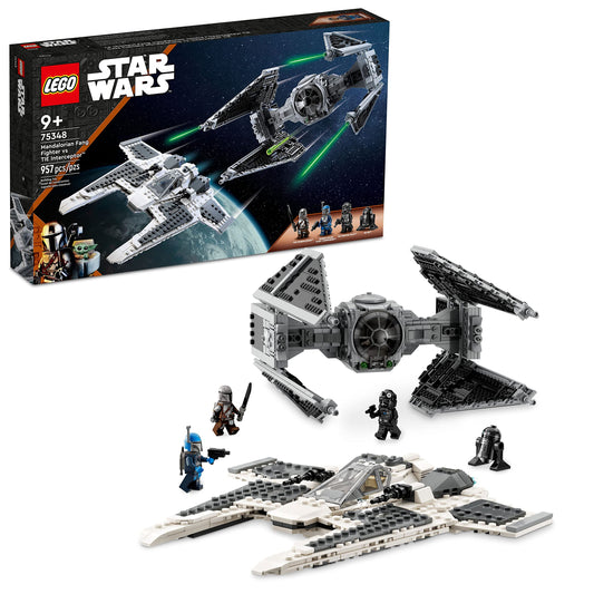 LEGO Star Wars Mandalorian Fang Fighter cockpit open for imaginative action