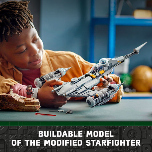 LEGO Star Wars Mandalorian N-1 Starfighter Grogu passenger space for storytelling adventures.