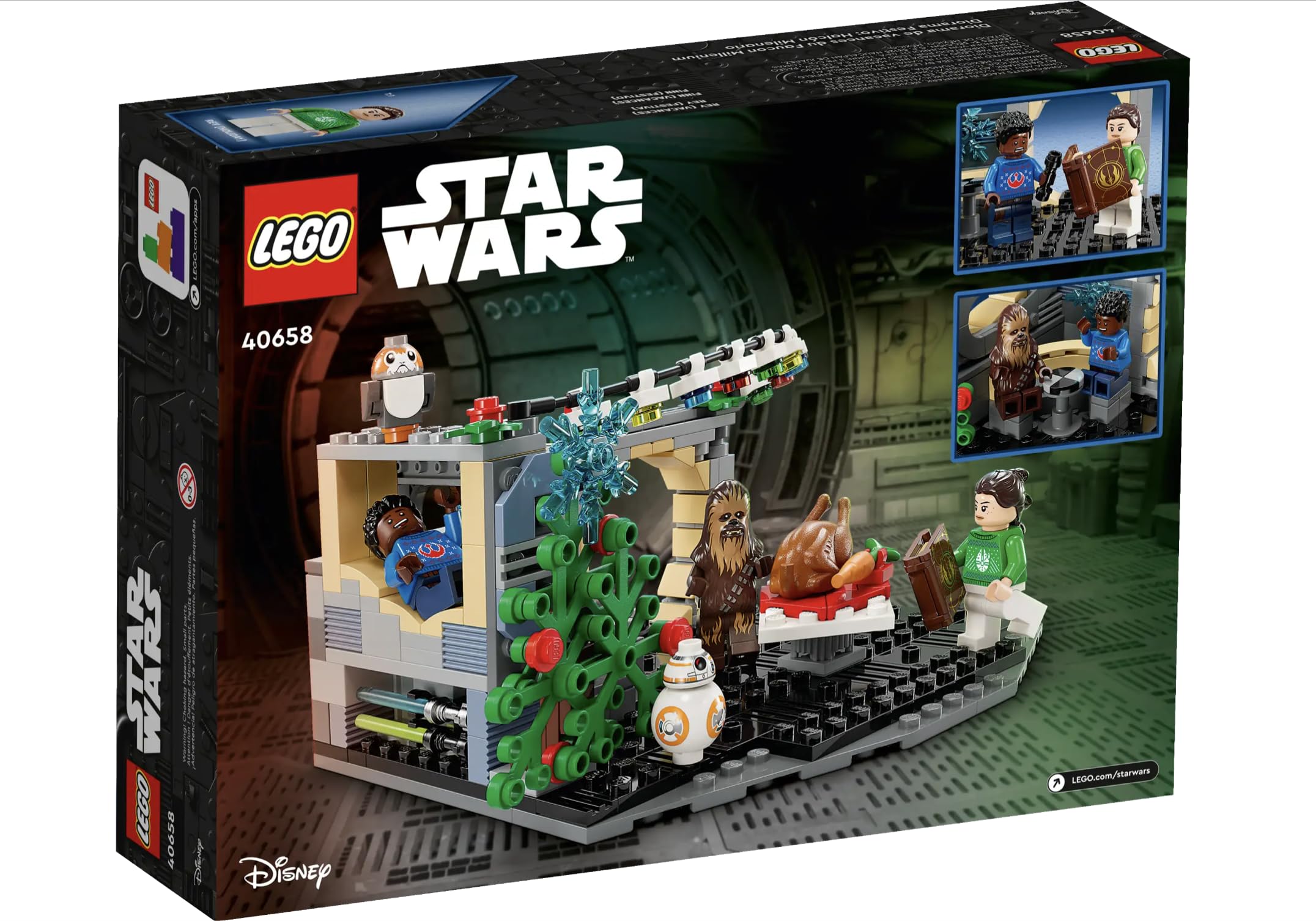 LEGO Star Wars Millennium Falcon Holiday Diorama Christmas tree setup for holiday display and play
