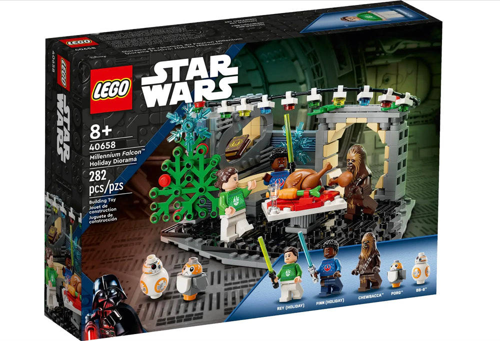 LEGO Star Wars Millennium Falcon Holiday Diorama sleeping quarters with cozy accents for storytelling