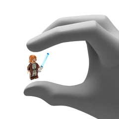 LEGO Star Wars Obi-Wan Kenobi figure with lightsaber, perfect for builds and storytelling.