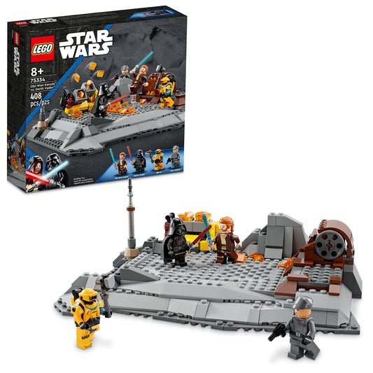 LEGO Star Wars Obi-Wan Kenobi vs Darth Vader on battlefield for imaginative duels