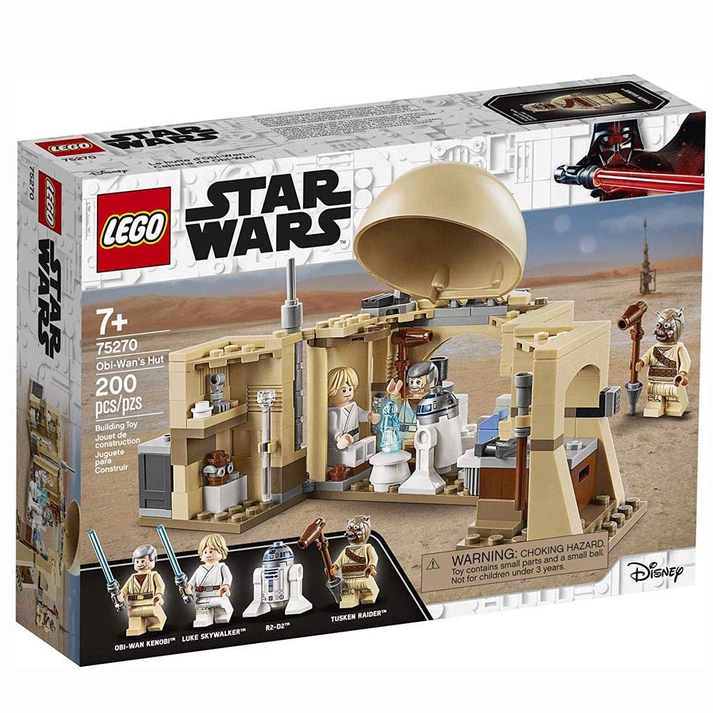LEGO Star Wars Obi-Wan's Hut 75270 front view highlights compact play space.