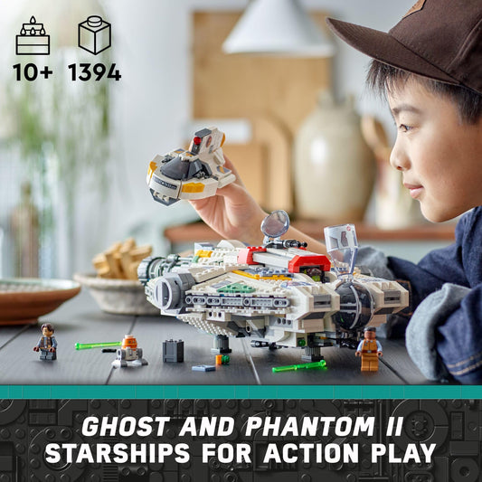LEGO Star Wars Phantom II model – open cockpit for imaginative missions.