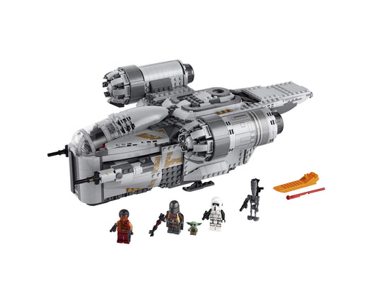 LEGO Star Wars Razor Crest cockpit with The Mandalorian for action-packed imaginative play