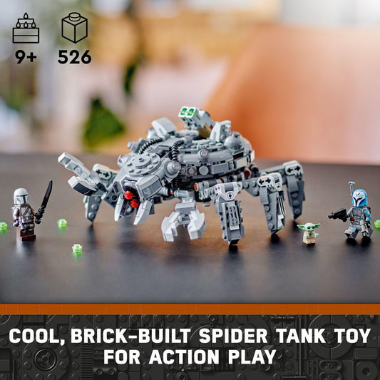 LEGO Star Wars Spider Tank legs flexible for dynamic action poses.