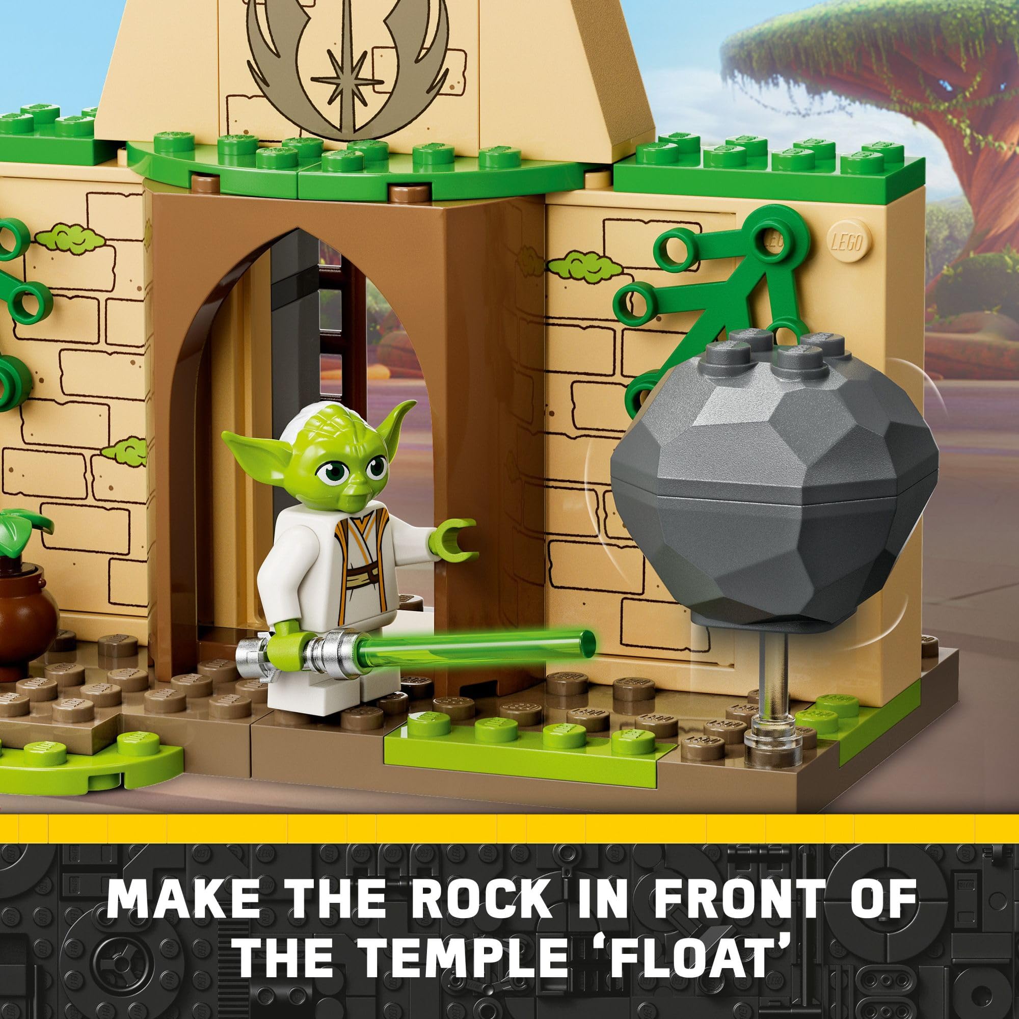LEGO Star Wars Tenoo Temple bunk beds with ladder support cozy storytelling.