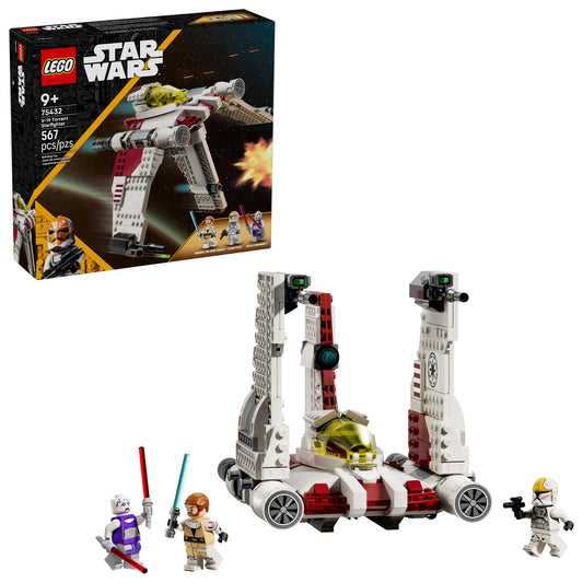 LEGO Star Wars V-19 Torrent Starfighter front view for dynamic space battles.