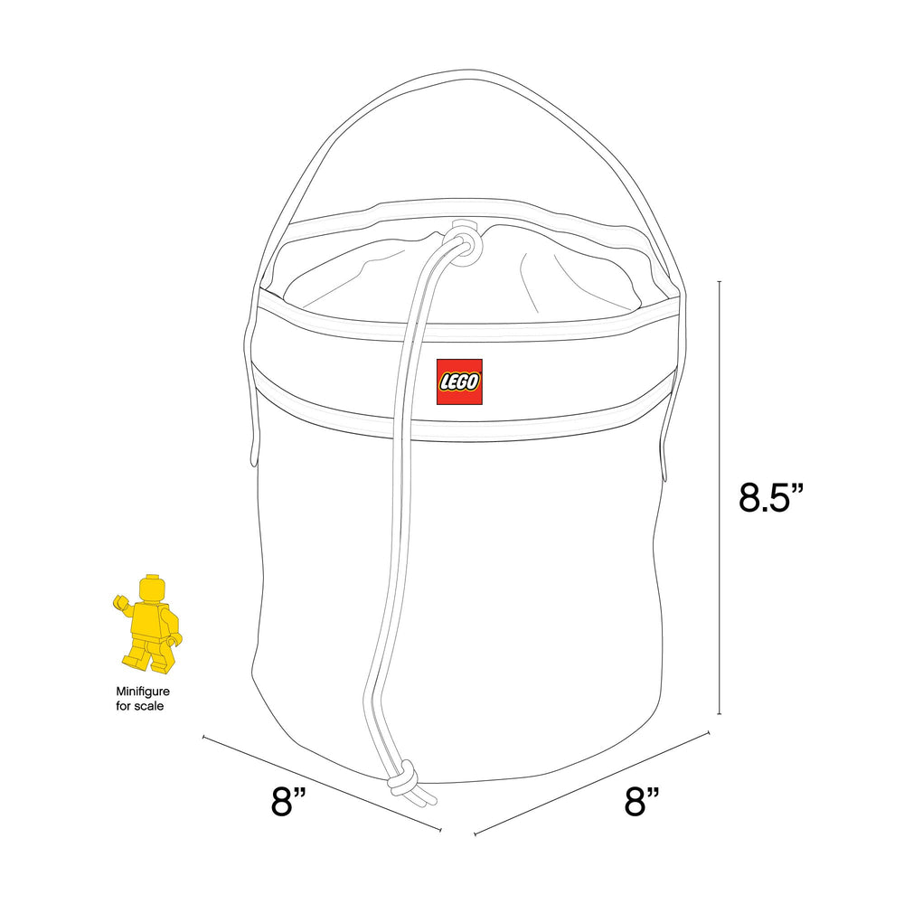 LEGO Storage Cinch Bucket Red portable solution for bricks and small toys
