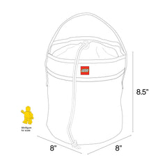 LEGO Storage Cinch Bucket Red portable solution for bricks and small toys