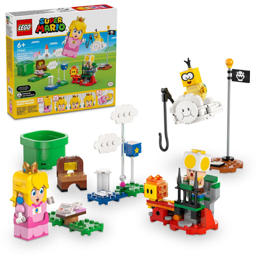 LEGO Super Mario Interactive Peach figure boosts imaginative play and role-play adventures.