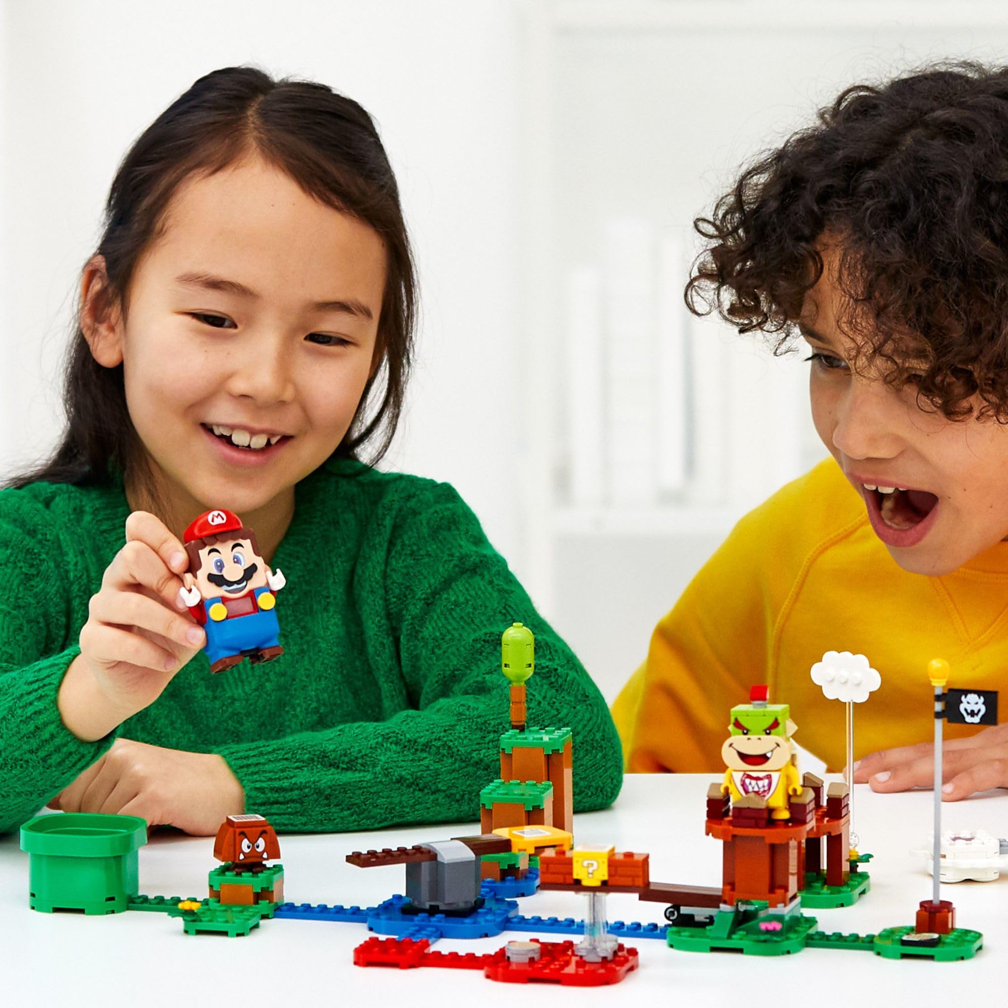 LEGO Super Mario Adventures Goomba figure adds fun obstacles for family-friendly battles.