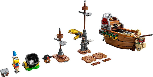 Airship interior unfolds for dynamic play scenes in LEGO Super Mario.
