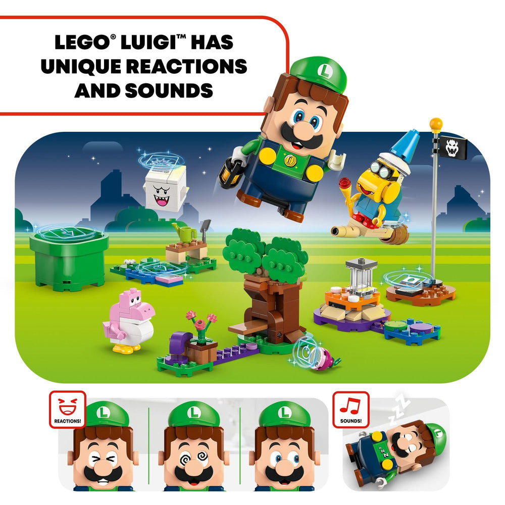 LEGO Super Mario Boo figure introduces spooky obstacles and puzzle play.