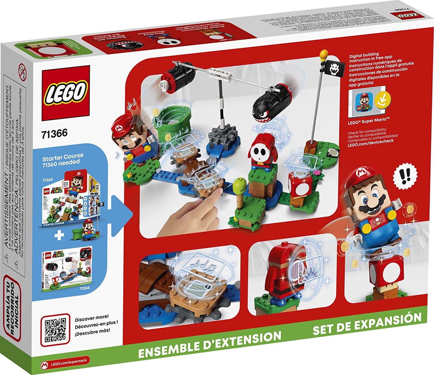 LEGO Super Mario Boomer Bill Barrage boomer bill figures enable dynamic obstacle play