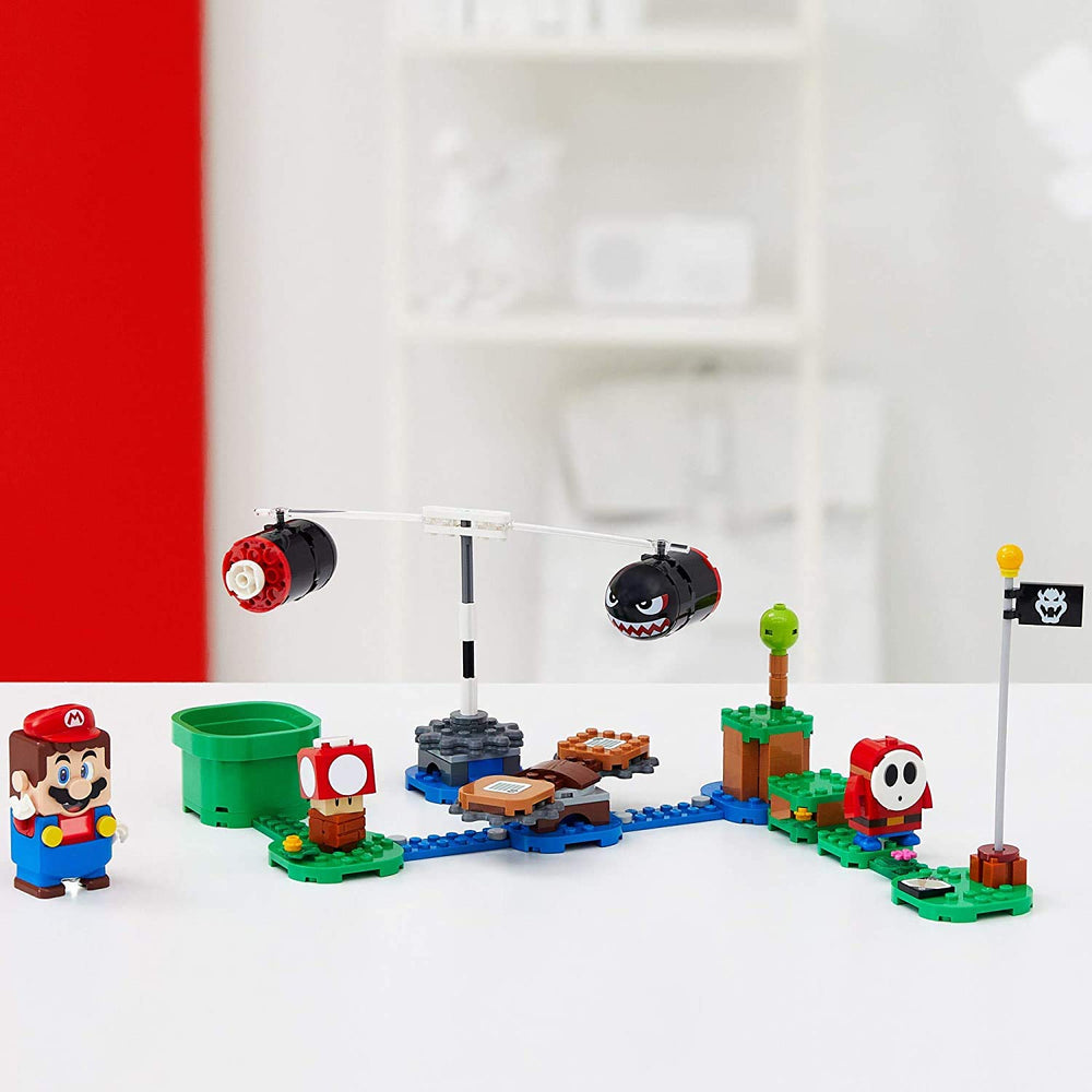 LEGO Super Mario Boomer Bill Barrage rotating platform offers adjustable spin difficulty