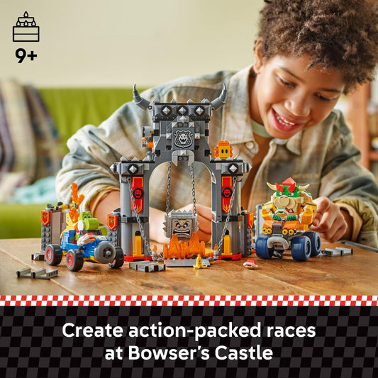 Bowser’s Castle features folding walls and a spinning Fire Bar for dramatic play