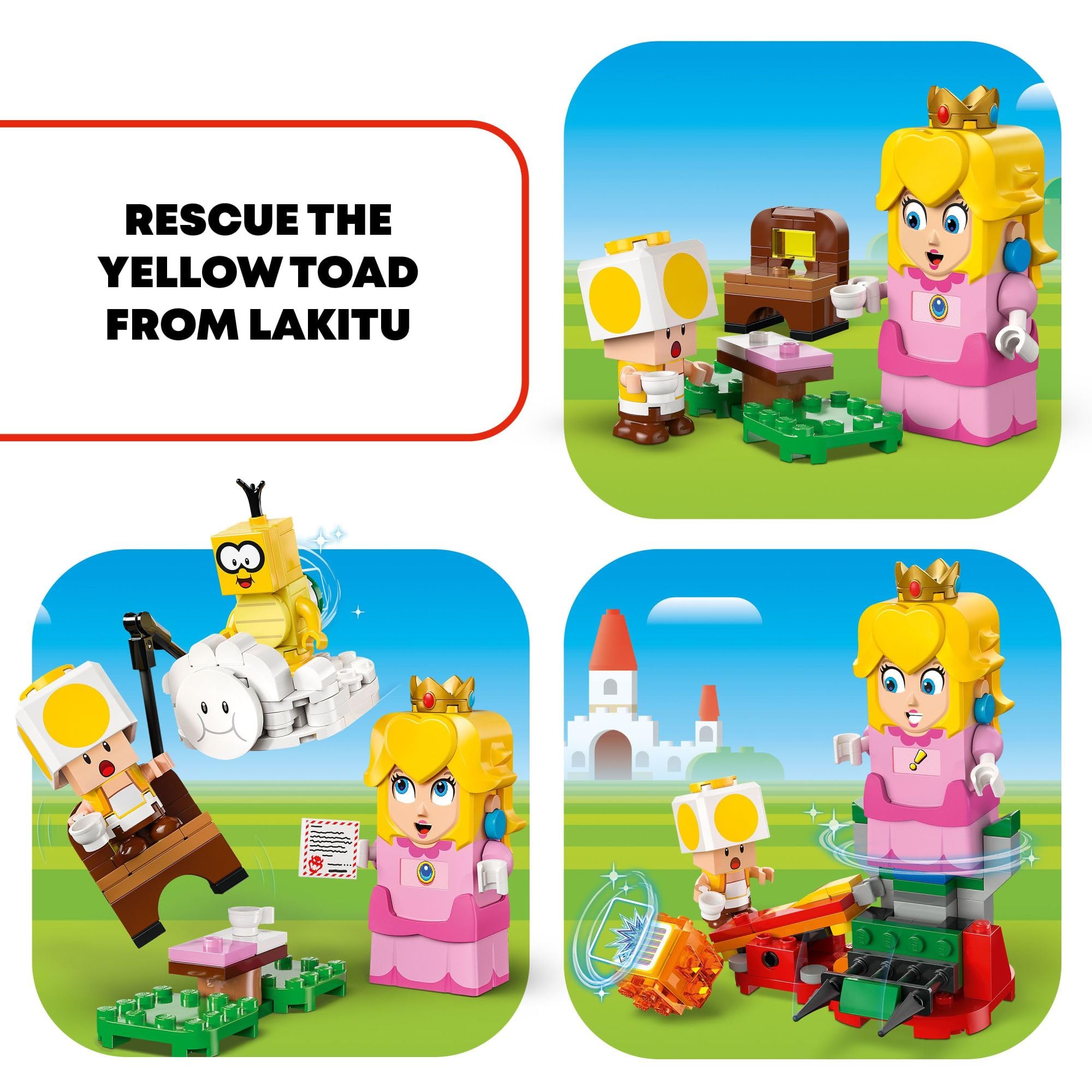 LEGO Super Mario Lava Bubble figure adds action and challenge to battles.
