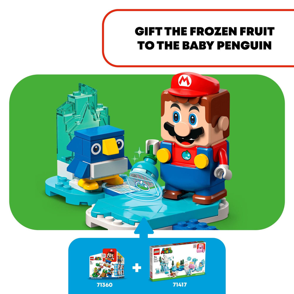 LEGO Super Mario Snowman build adds interactive scenery to ice-themed stages