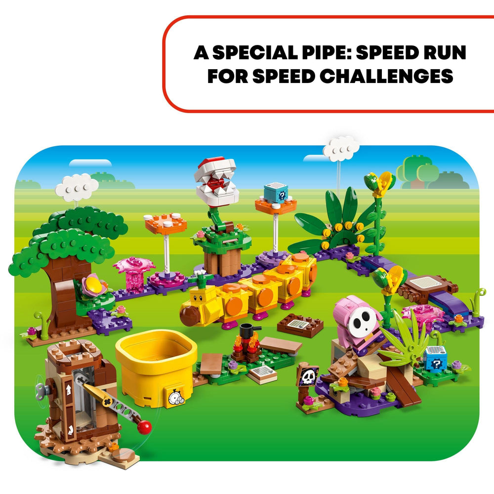 LEGO Super Mario Soda Jungle Maker Set speed run pipe for fast-paced challenges.