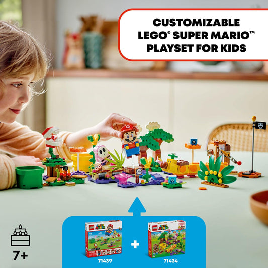 LEGO Super Mario Soda Jungle Maker Set Wiggler figure supports interactive play and coin-collecting.