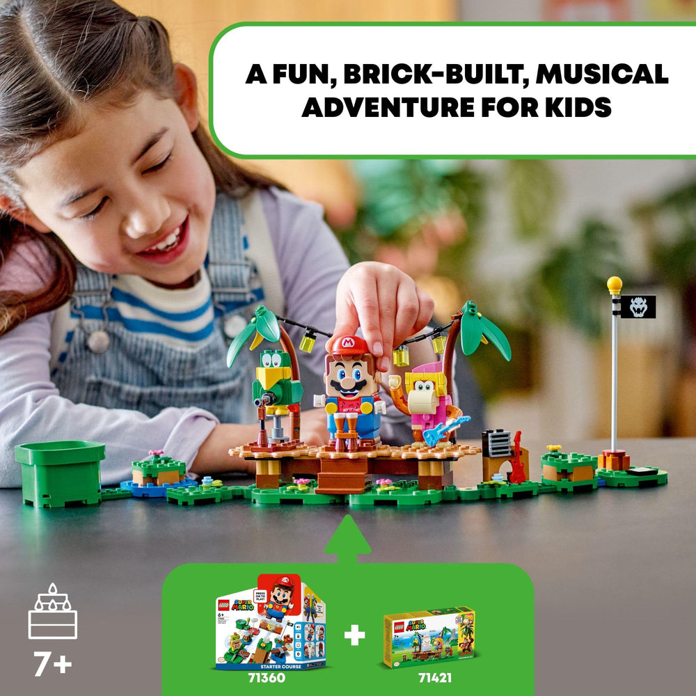 LEGO Super Mario Squawks parrot with microphone adds playful musical roles.