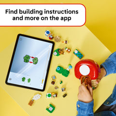 LEGO Super Mario Toads House with two Toad figures enhances cooperative play.