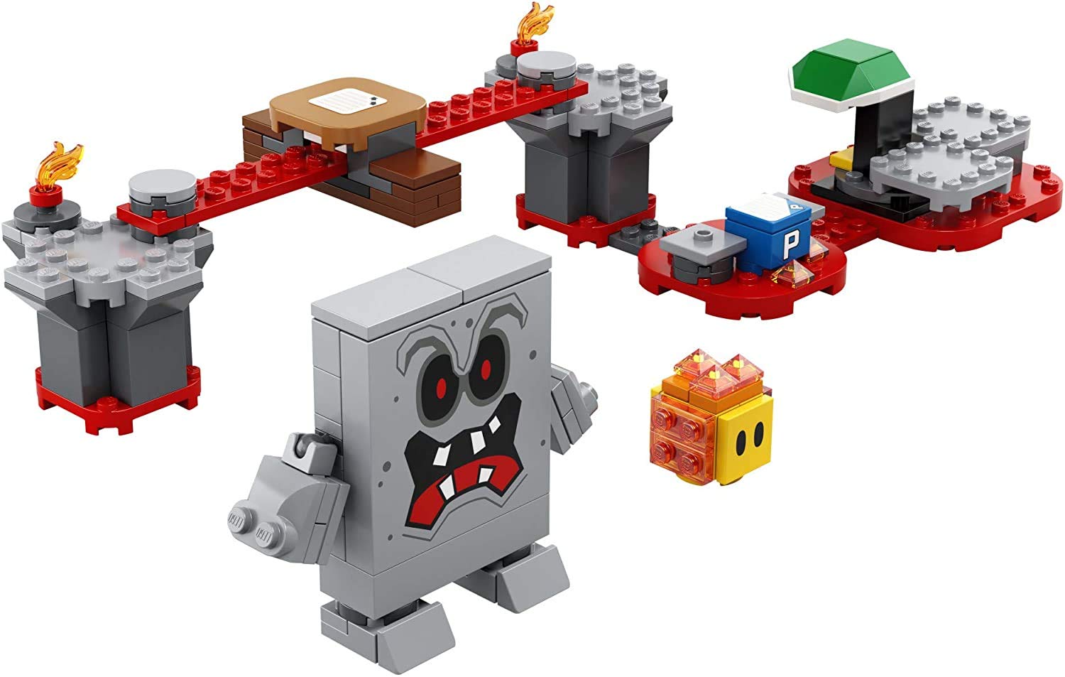 LEGO Super Mario Whomp’s Lava Trouble Lava Bubble obstacle in action