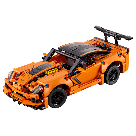 LEGO Technic Chevrolet Corvette ZR1 42093 front view for authentic display and assembly.