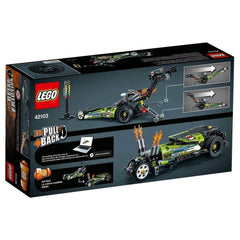 LEGO Technic Dragster length of 32 cm for action play.