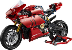 LEGO Technic Ducati Panigale V4 R 42107 disc brakes for convincing stopping feel.