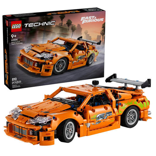 LEGO Technic Fast and Furious Toyota Supra MK4 assembly in progress for hands-on engineering fun.