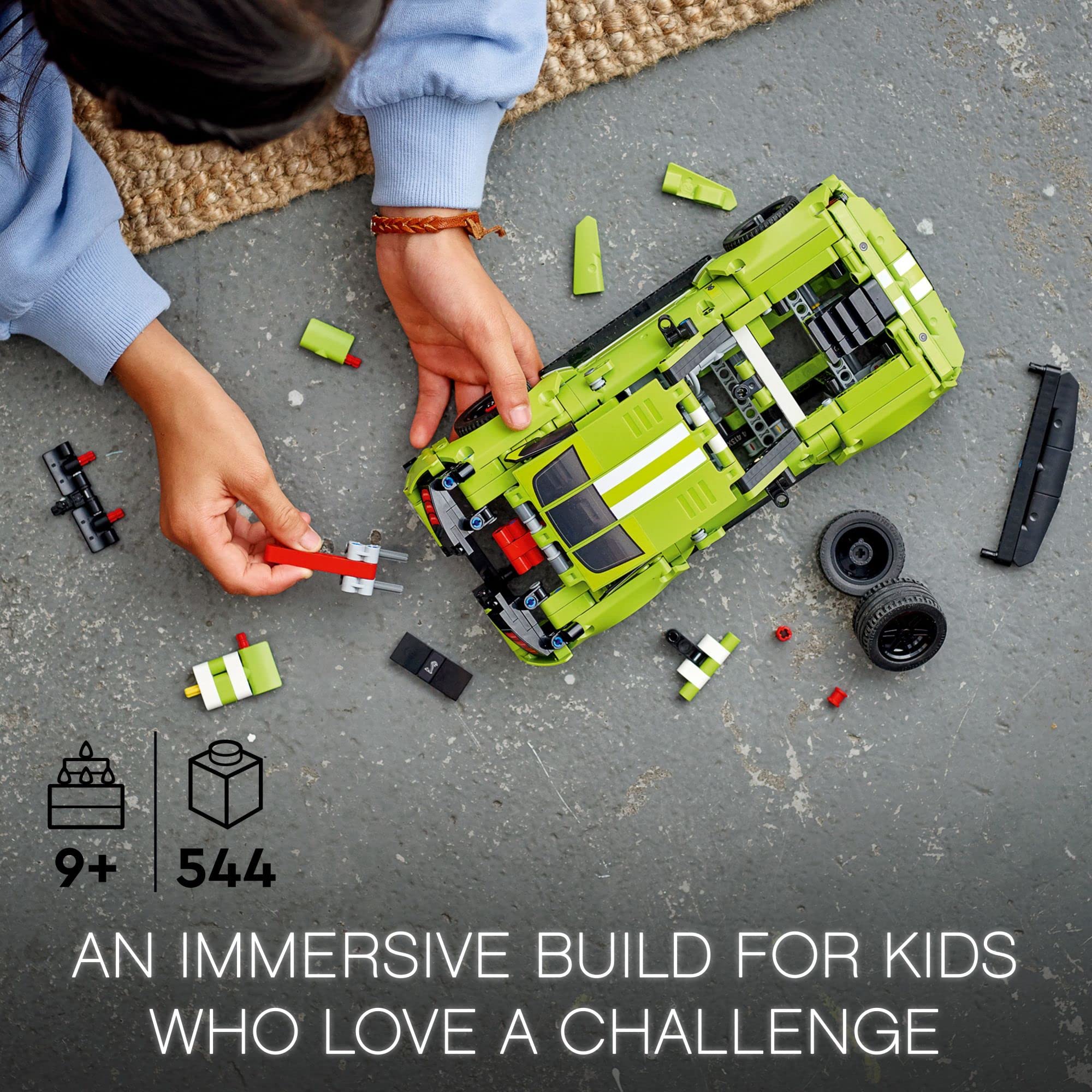 LEGO Technic Ford Mustang Shelby GT500 AR app races for interactive learning