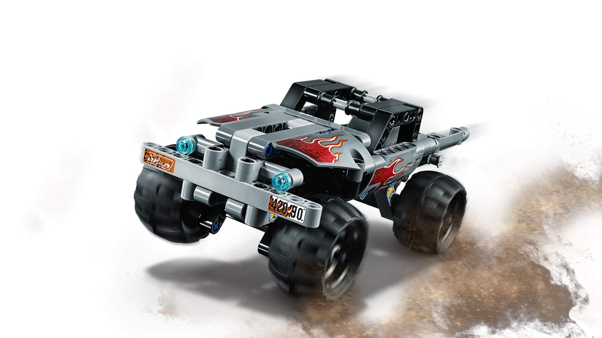 LEGO Technic Getaway Truck 42090 flame stickers spark bold visual storytelling