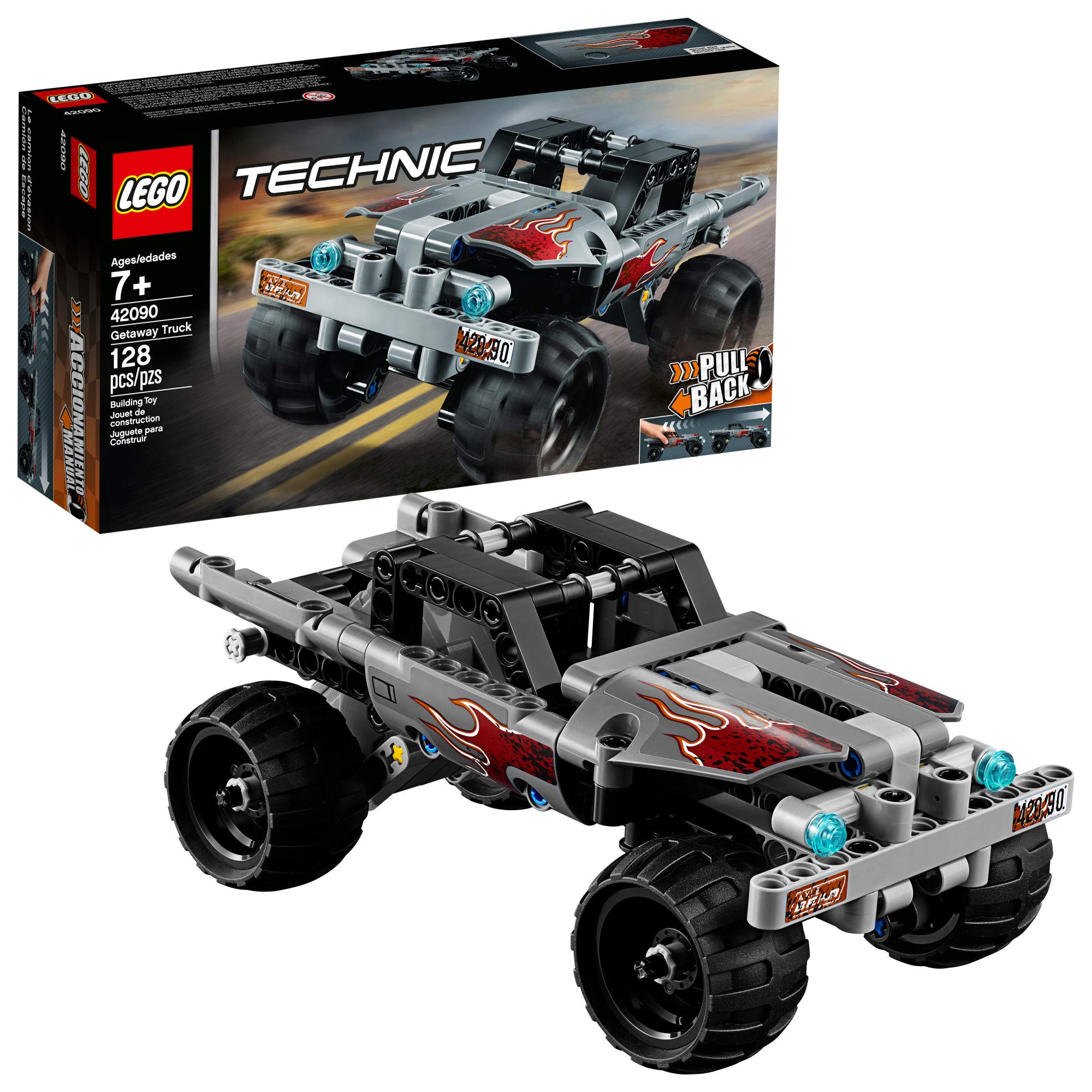LEGO Technic Getaway Truck 42090 side view showcases rugged off-road styling for imaginative play