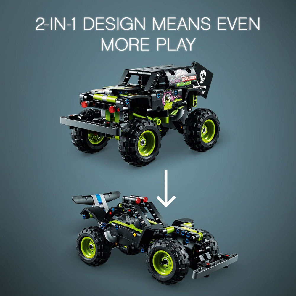 Grave Digger in action highlights quick pull-back motion and play potential