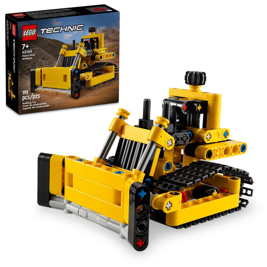 LEGO Technic heavy-duty bulldozer full model ready for creative play and construction fun.