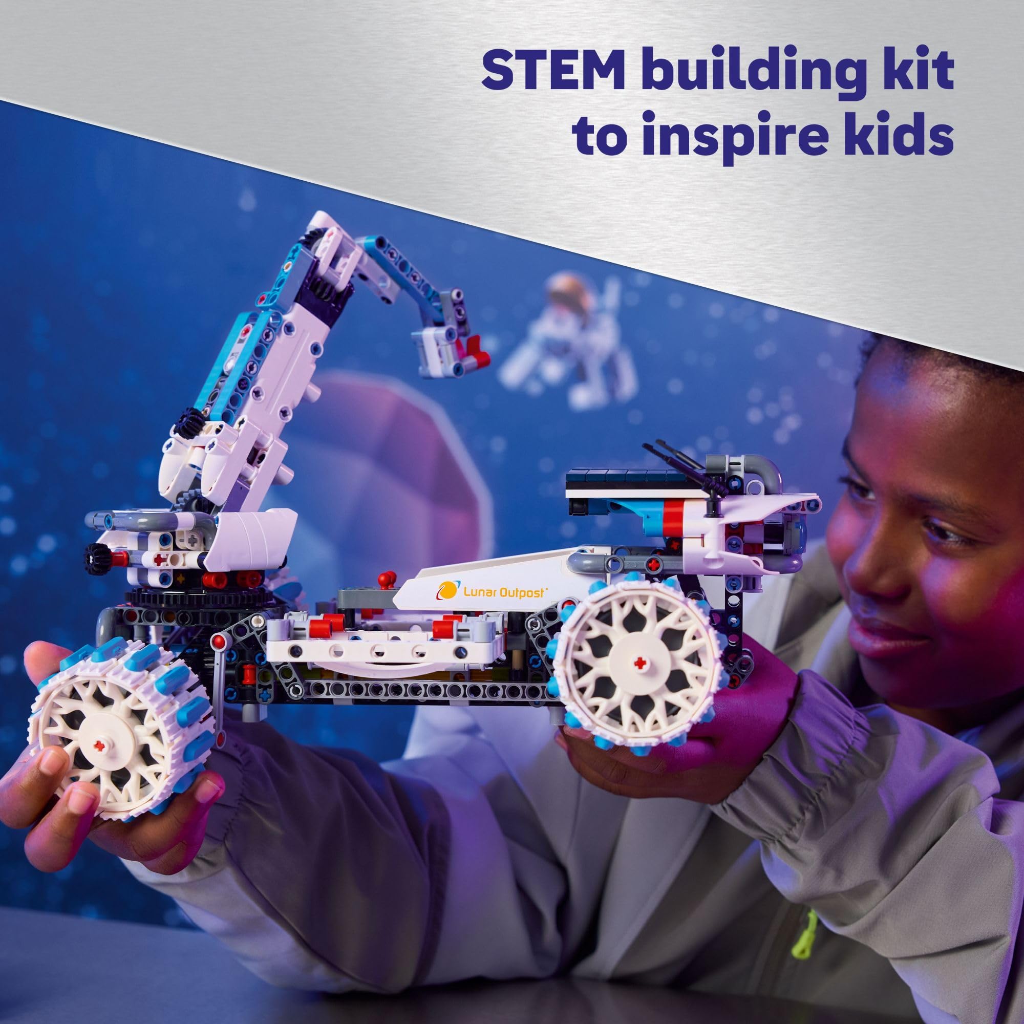 LEGO Technic Lunar Outpost Moon Rover deployable solar panels illustrate energy generation