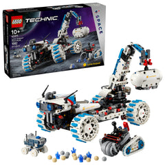 LEGO Technic Lunar Outpost Moon Rover front view shows rugged all-terrain design for space play