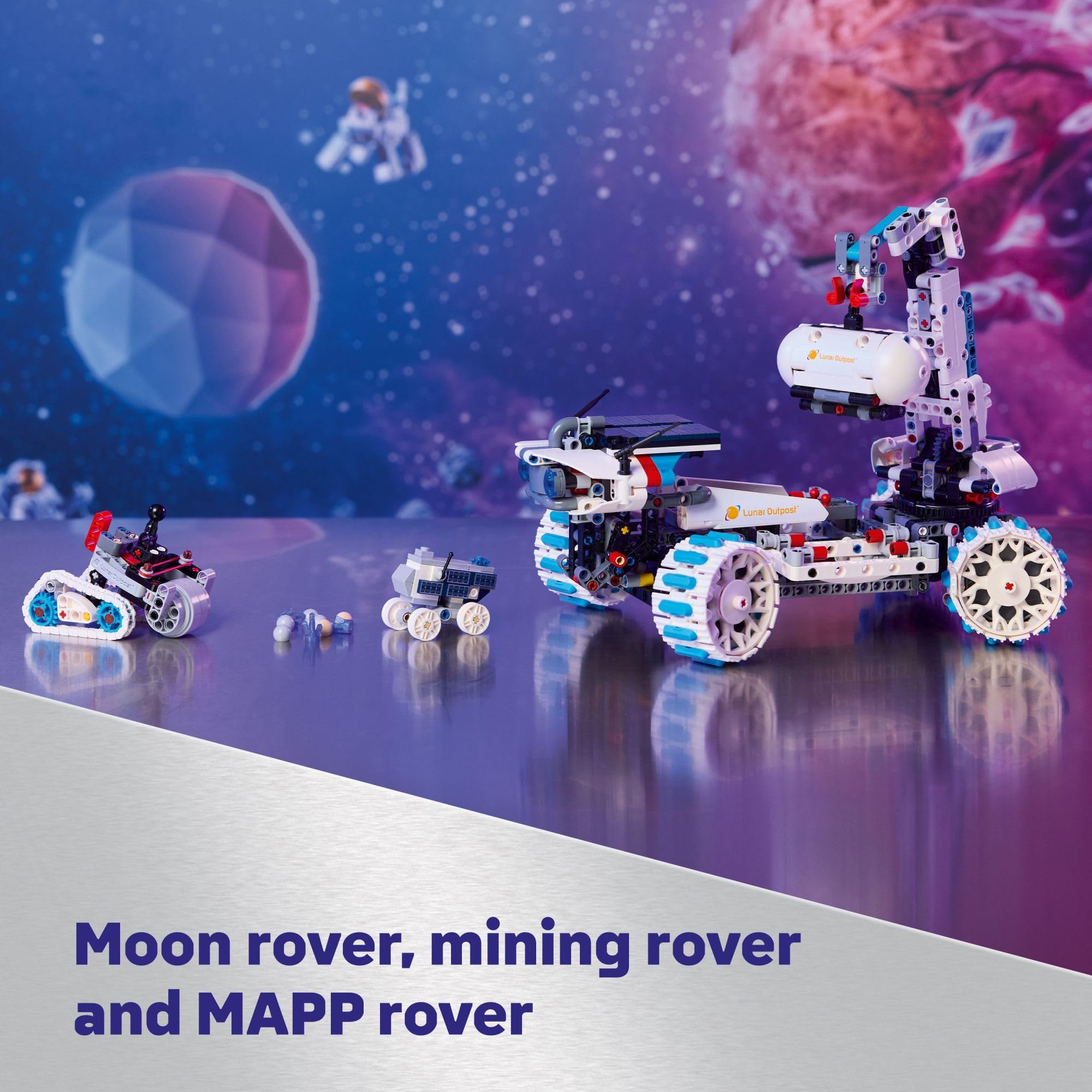 LEGO Technic Lunar Outpost Moon Rover rotating arm for precise mission actions