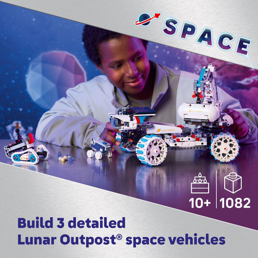 LEGO Technic Lunar Outpost Moon Rover rocker suspension detail enables dynamic movement